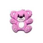 Силіконова бусинка, бусина для прорізувача зубів &ndash; Міні ведмедик Рожевий пастельний
