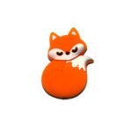 Силіконова бусинка, бусина для прорізувача зубів &ndash; Міні лисичка Помаранчева