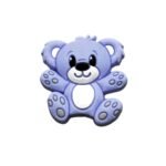 Силіконова бусинка, бусина для прорізувача зубів &ndash; Міні ведмедик Бебі блю