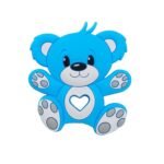 Силіконовий гризунець, прорізувач для зубів &ndash; Ведмедик плюшевий Блакитний