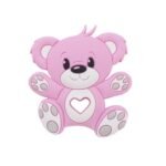 Силіконовий гризунець, прорізувач для зубів &ndash; Ведмедик плюшевий Рожевий пастельний