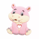 Силіконовий гризунець, прорізувач для зубів &ndash; Бегемот Рожевий кварц