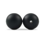 Силіконова бусинка, бусина для прорізувача зубів &ndash; Кругла 12мм Чорна