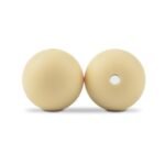 Силіконова бусинка, бусина для прорізувача зубів &ndash; Кругла 12мм Бежева