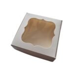 Картонна коробка з віконечком &ndash; Біла (10*10*3)