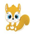 Силіконовий гризунець, прорізувач для зубів &ndash; Білочка з хвостиком Гірчична