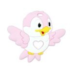 Силіконовий гризунець, прорізувач для зубів &ndash; Пташка Baby pink