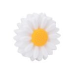 Силіконова бусинка, бусина для прорізувача зубів &ndash; Ромашка Біла (30мм)