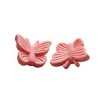 Силіконова бусинка, бусина для прорізувача зубів &ndash; Метелик 3Д Рожевий кварц