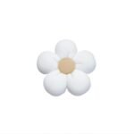 Силіконова бусинка, бусина для прорізувача зубів &ndash; Квіточка Біла