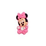 Силіконова бусинка, бусина для прорізувача зубів &ndash; Міні Мінні Рожева