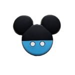 Силіконова бусинка, бусина для прорізувача зубів &ndash; Фігурний Міккі &ndash; Блакитний