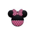 Силіконова бусинка, бусина для прорізувача зубів &ndash; Фігурна Мінні &ndash; Малинова