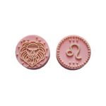 Силіконова бусинка, бусина для прорізувача зубів &ndash; Зодіак Лев &ndash; Рожевий кварц
