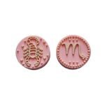 Силіконова бусинка, бусина для прорізувача зубів &ndash; Зодіак Скорпіон &ndash; Рожевий кварц