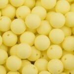 Силіконова бусинка, бусина для прорізувача зубів &ndash; Кругла 15мм Кремова