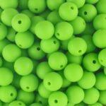 Силіконова бусинка, бусина для прорізувача зубів &ndash; Кругла 15мм Зелена