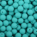 Силіконова бусинка, бусина для прорізувача зубів &ndash; Кругла 15мм Бірюзова