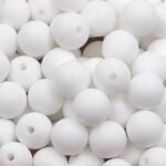 Силіконова бусинка, бусина для прорізувача зубів &ndash; Кругла 15мм Біла