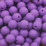 Силіконова бусинка, бусина для прорізувача зубів &ndash; Кругла 15мм Фіолетова