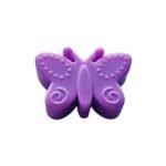 Силіконова бусинка, бусина для прорізувача зубів &ndash; Метелик Фіолетовий
